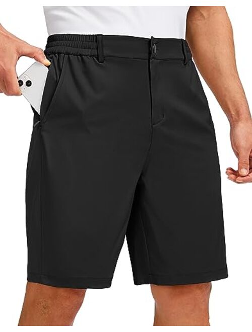 G Gradual Men's Golf Shorts with 5 Pockets 9" Light Weight Stretch Quick Dry Casual Dress Work Shorts for Men