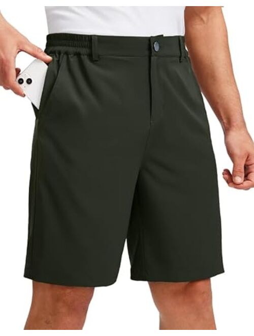 G Gradual Men's Golf Shorts with 5 Pockets 9" Light Weight Stretch Quick Dry Casual Dress Work Shorts for Men