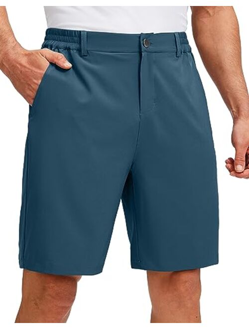 G Gradual Men's Golf Shorts with 5 Pockets 9" Light Weight Stretch Quick Dry Casual Dress Work Shorts for Men