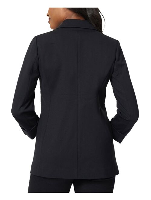 JONES NEW YORK Women's One Button Compression Rolled Sleeve Jacket