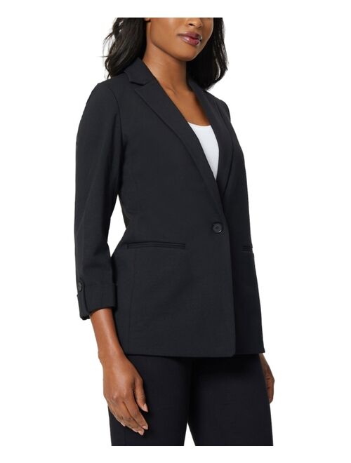 JONES NEW YORK Women's One Button Compression Rolled Sleeve Jacket