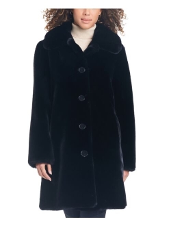 Women's Faux-Fur Button-Front Coat