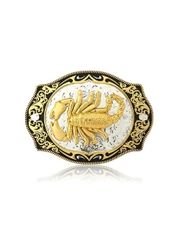 HUABOLA CALYN Western Rodeo Horse Belt Buckle Engraved Celt Pattern cowboy buckles for men and women