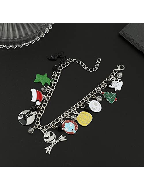 Rongji Jewelry Classic Movie Charm Bracelet for Men - Horror Movies Game Bracelet Halloween Scary Cosplay Costume Jewelry Collection Gift for Fans