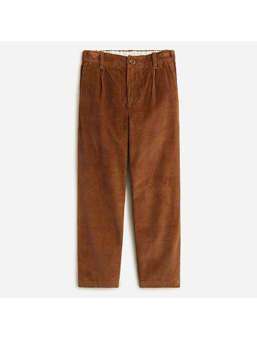 J.Crew Kids' wide-wale pleated corduroy pant