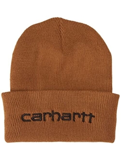 Mens Knit Insulated Logo Graphic Cuffed Beanie