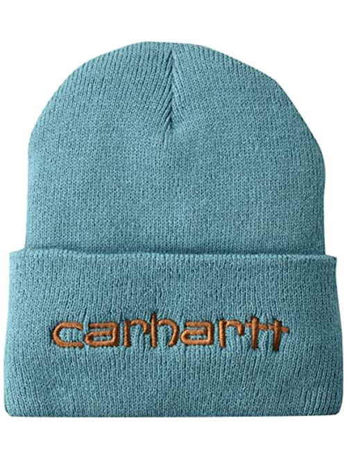 Carhartt Mens Knit Insulated Logo Graphic Cuffed Beanie