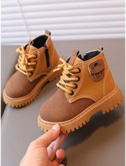 Xiaoyixian Children's Boots For Autumn/winter New Young Children's Shoes, Flat Bottom Short Boots For Boys, Ankle Boots For Girls And Babies
