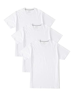 Comfneat Men's 3-Pack Lightweight T-Shirts Cotton Crew Neck Regular Fit Solid Tee