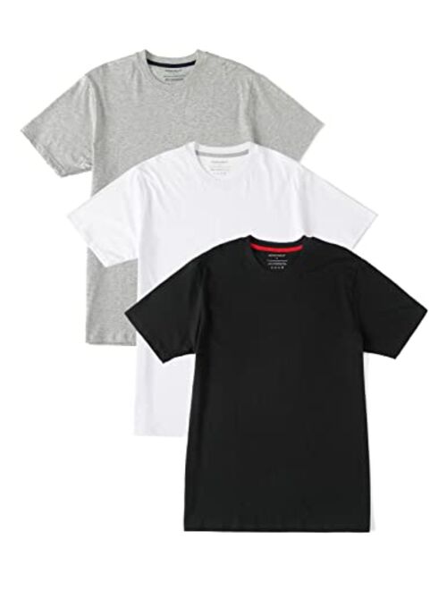 Comfneat Men's 3-Pack Lightweight T-Shirts Cotton Crew Neck Regular Fit Solid Tee