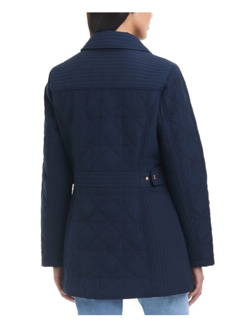 JONES NEW YORK Women's Petite Hooded Quilted Coat