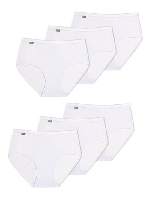 Comfneat Women's 6-Pack Pure Cotton Briefs High Waisted Underwear