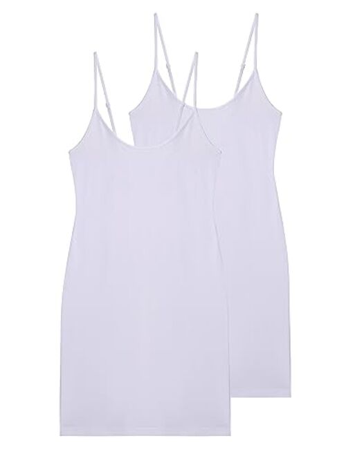 Comfneat Women's 2-Pack Cami Dress Adjustable Spaghetti Straps