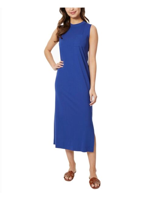 JONES NEW YORK Women's Solid Sleeveless Midi Dress