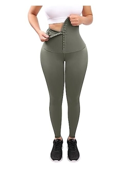 High Waist Corset Leggings for Women Tummy Control Athletic Motion Magic Waist Shaper Compression Yoga Pants