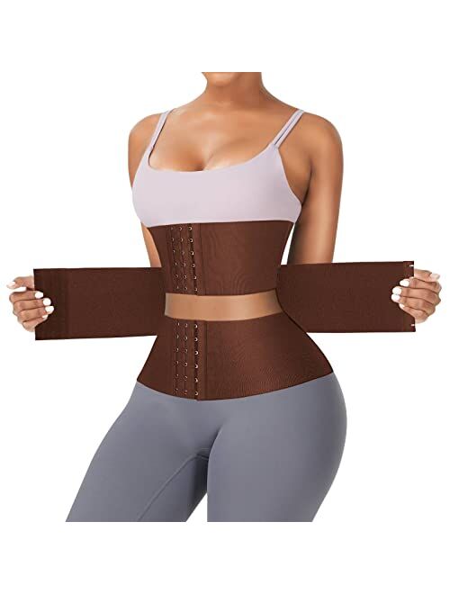 FeelinGirl Waist Trainer for Women Seamless Underbust Waist Corsets Cincher Adjustable Workout Girdle