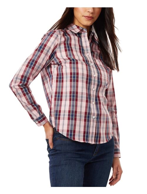 JONES NEW YORK Women's Easy Care Button Up Long Sleeve Blouse