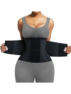 Waist Trainer Belt Waist Cincher Trimmer Ab Belt Velcro Body Shaper with Triple Wrap Women & Men