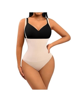 Thong Shapewear for Women Tummy Control Seamless Body Shaper High Waisted Panties Slimming Underwear