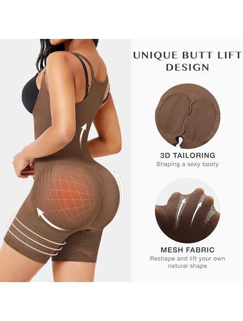 FeelinGirl Fajas Colombianas Full Body Shapewear for Women Tummy Tuck Butt Lifting Faja Post Surgery Compression Garment