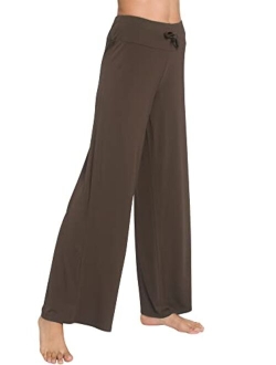 Bamboo Pajama Pants for Women Plus Size Pajamas Bottoms Wide Leg Lounge Sweatpants Soft Sleep Pant S-4X