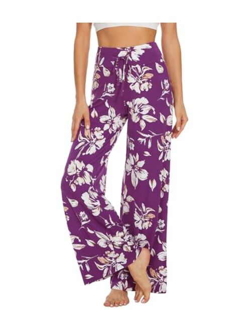 WiWi Bamboo Pajama Pants for Women Plus Size Pajamas Bottoms Wide Leg Lounge Sweatpants Soft Sleep Pant S-4X