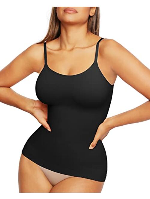 FeelinGirl Camisole for Women Tummy Control Cami Shaper Seamless Compression Tank Top Shapewear for Women