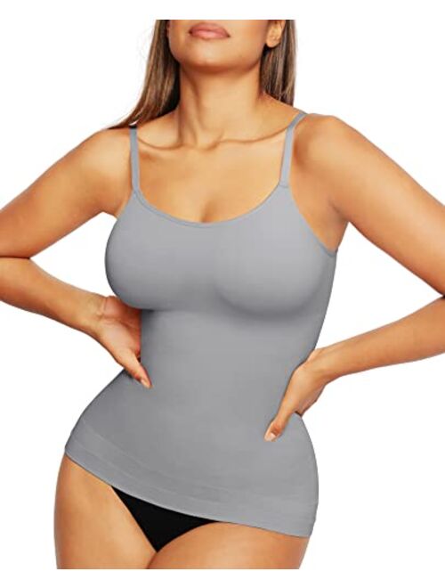 FeelinGirl Camisole for Women Tummy Control Cami Shaper Seamless Compression Tank Top Shapewear for Women