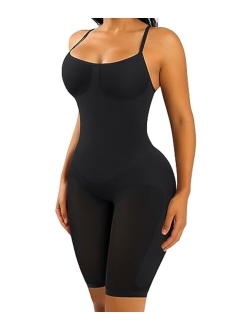 Fajas Shapewear for Women Tummy Control Body Shaper Butt Lifter Thigh Slimmers Knee-Length Bodysuit