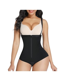 Fajas Colombianas Tummy Control Shapewear Hook and Zipper Body Shaper for Women Open Bust Bodysuit