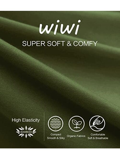 WiWi Men's Bamboo Viscose Pajamas Set Soft Short Sleeve Sleepwear Top and Shorts Pajama Set Pjs Loungewear S-3X