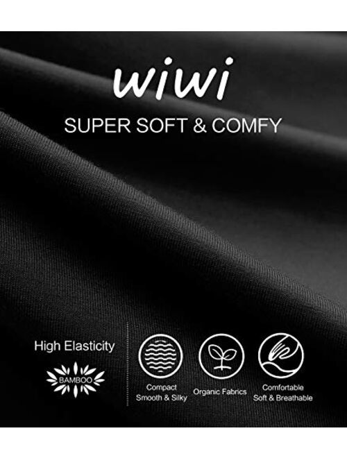 WiWi Men's Bamboo Viscose Pajama Jogger Pants Open Fly Lounge Bottoms Sleep Long Pj Joggers Sweatpant S-XXL