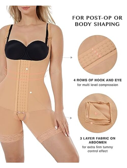 FeelinGirl Fajas Colombianas Stage 2 BBL Post Surgery Compression Garments for Women Full Body Shaper Tummy Control Faja