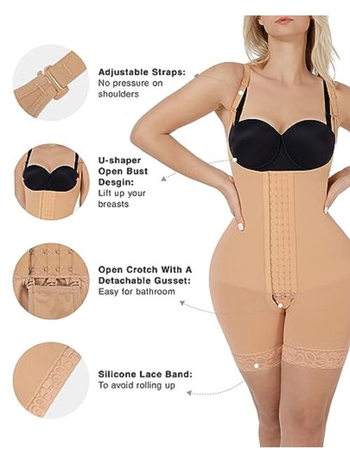 FeelinGirl Fajas Colombianas Stage 2 BBL Post Surgery Compression Garments for Women Full Body Shaper Tummy Control Faja