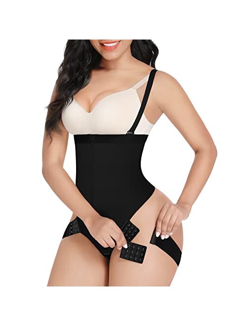 FeelinGirl Shapewear for Women Firm Triple Tummy Control Thong Shorts Faja Butt Lifter Invisible Body Shaper