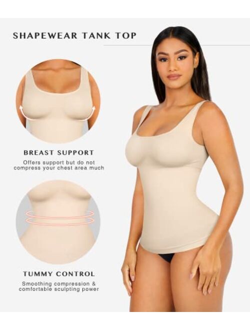 FeelinGirl Tummy Control Tank Tops Shapewear Compression Top Shaper for Women