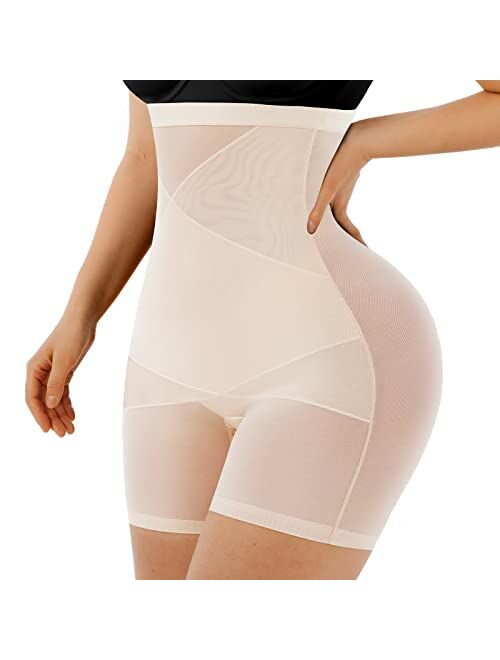 FeelinGirl Shapewear for Women Tummy Control Faja Shorts Cross Compression Body Shaper Seamless Bodysuit