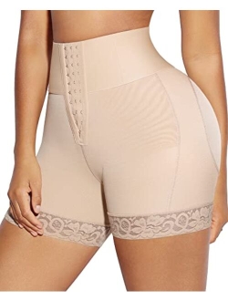 Shapewear Tummy Control Body Shaper Shorts Butt Lifter Faja Panties with Lace Trim