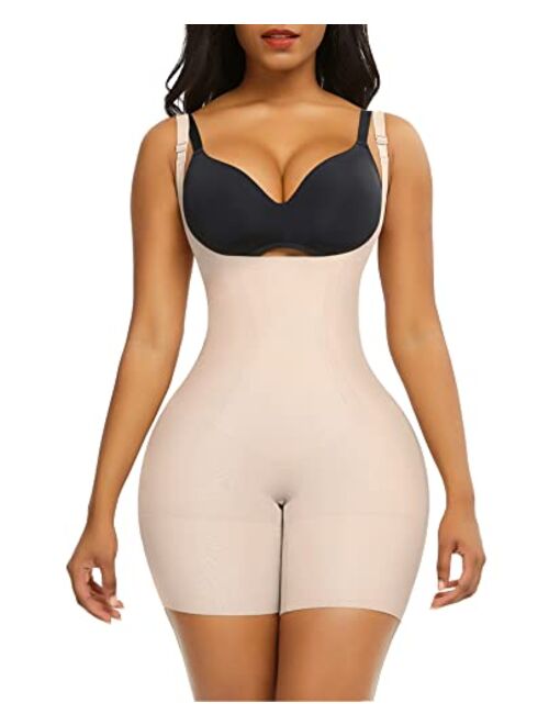 FeelinGirl Shapewear for Women Tummy Control Seamless Body Shaper Fajas Open Crotch Invisible Under Dress