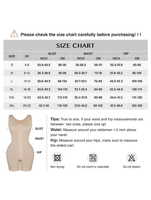 FeelinGirl Tummy Control Fajas Colombianas Reductoras y Moldeadoras Shapewear for Women Butt Lift Full Body Shaper