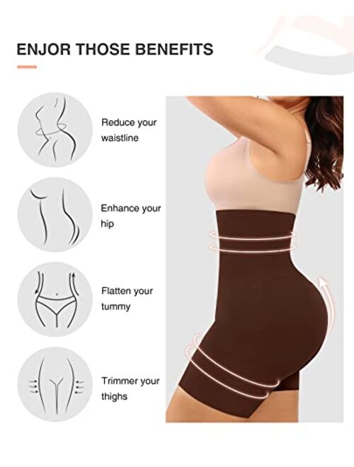 FeelinGirl Seamless Shapewear Shorts for Women Tummy Control Body Shaper Plus Size Faja Butt lifter Panties Thigh Slimmer