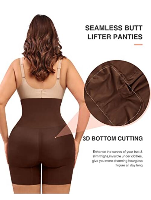 FeelinGirl Seamless Shapewear Shorts for Women Tummy Control Body Shaper Plus Size Faja Butt lifter Panties Thigh Slimmer