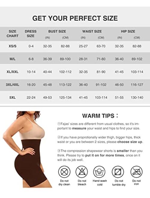 FeelinGirl Seamless Shapewear Shorts for Women Tummy Control Body Shaper Plus Size Faja Butt lifter Panties Thigh Slimmer