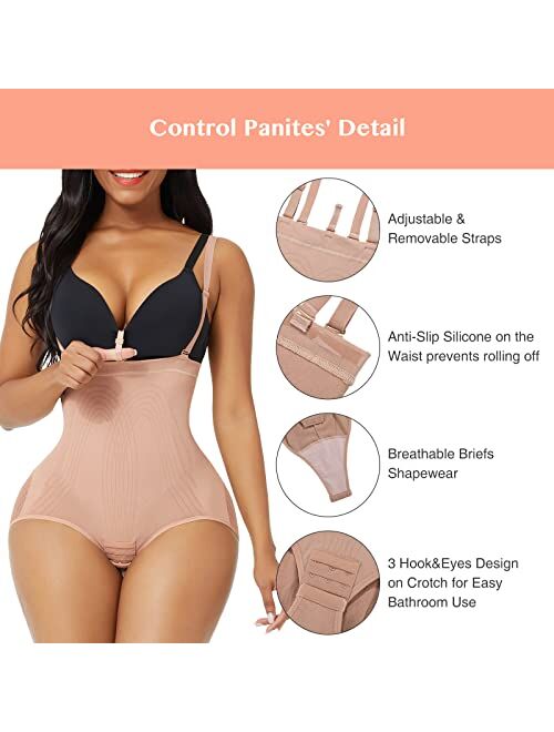 FeelinGirl Tummy Control Shapewear for Women | Post Surgery Compression  Body Shaper with Open Crotch