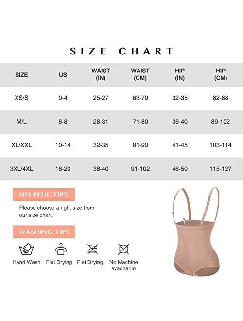 Shapewear for Women Tummy Control Fajas Post Surgery Compression Body Shaper  with Open Crotch
