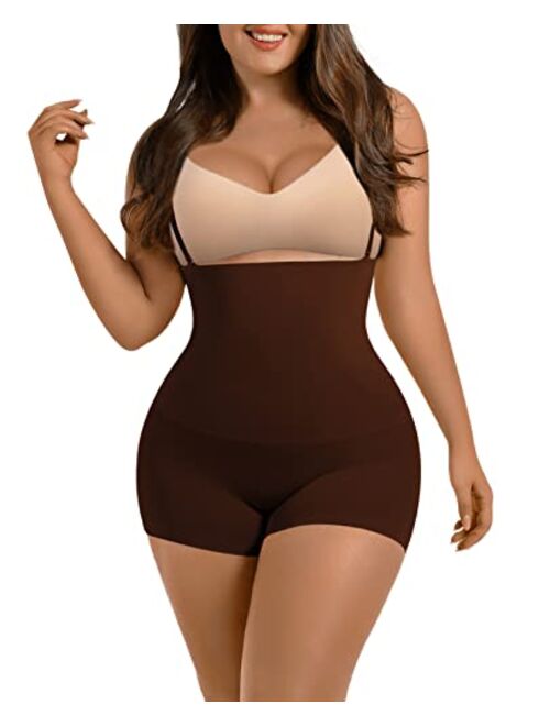 FeelinGirl Tummy Control Shapewear for Women High Waisted Underwear Seamless Shapewear Shorts with Removable Straps