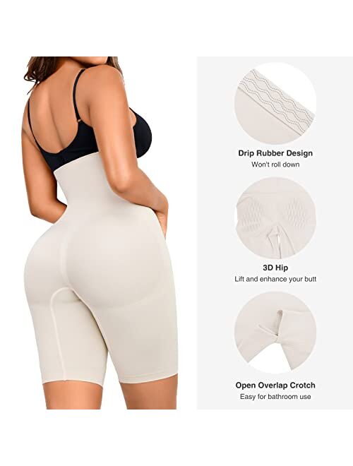 FeelinGirl Shapewear for Women Tummy Control High Waisted Body Shaper Shorts Thigh Slimmer Seamless Underwear Shaper