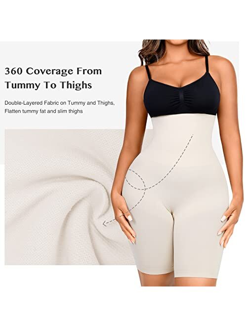 FeelinGirl Shapewear for Women Tummy Control High Waisted Body Shaper Shorts Thigh Slimmer Seamless Underwear Shaper