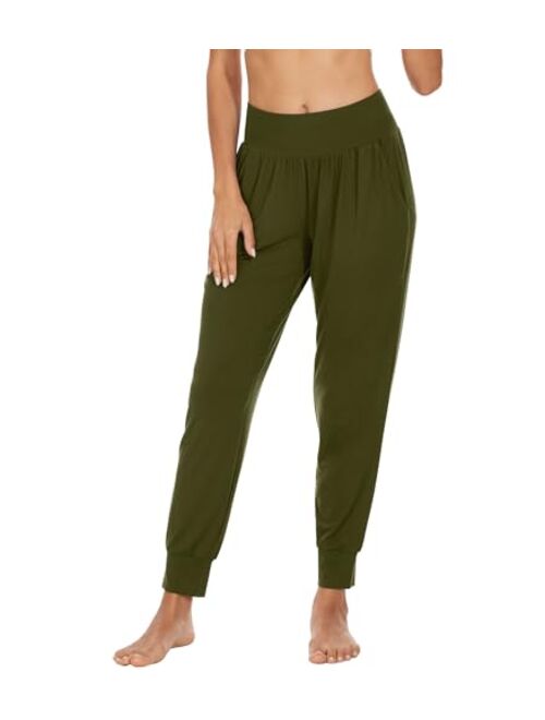 WiWi Women's Bamboo Viscose Joggers Casual Pajama Pants Loose Yoga Bottoms Comfy Lounge Sweatpants with Pockets S-XXL