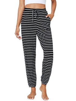 Bamboo Viscose Pajama Pants for Women Plus Size Lounge Bottoms Lightweight Yoga Jogger Sweatpants with Pocket S-4X